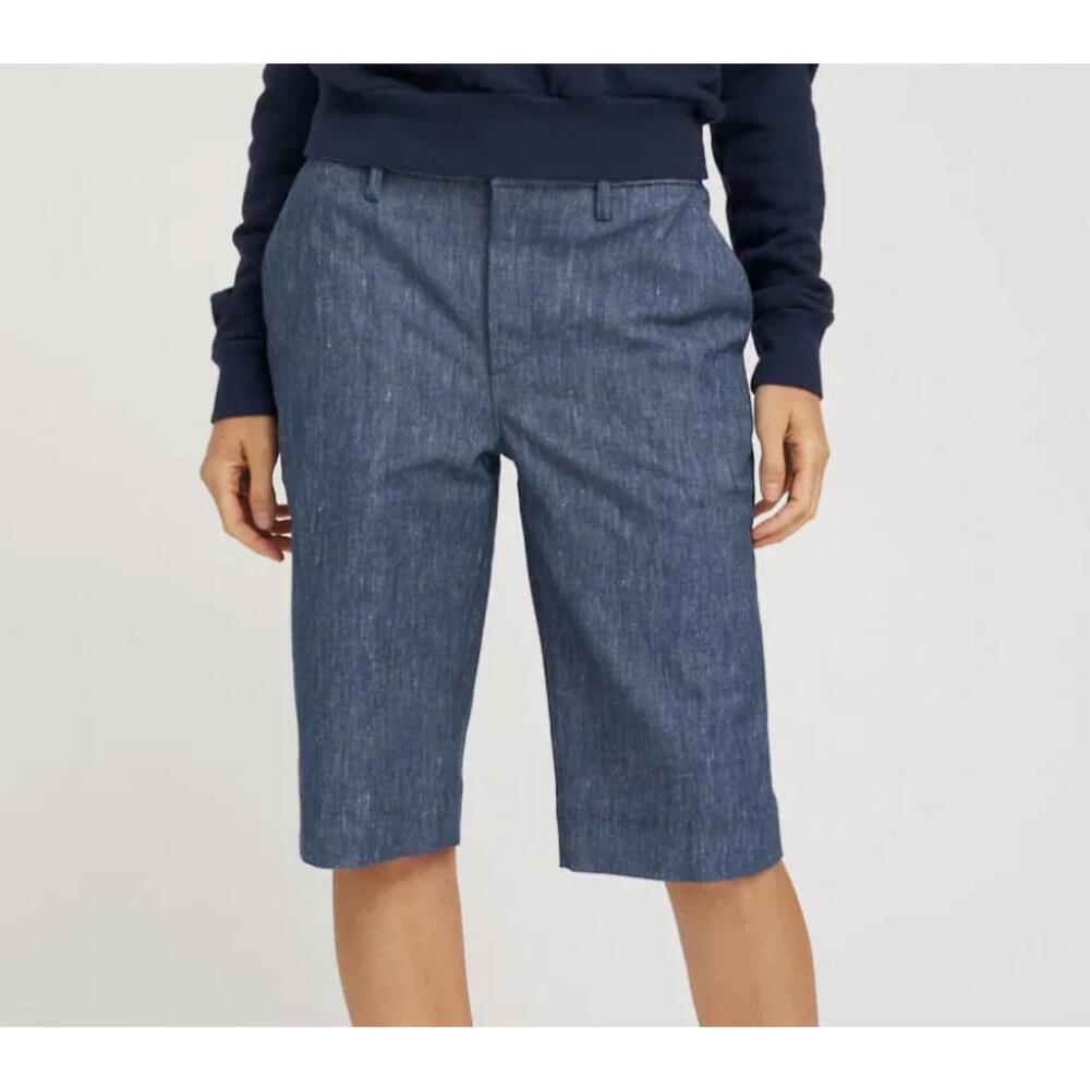 NEW SPRWMN bermuda trouser shorts in indigo